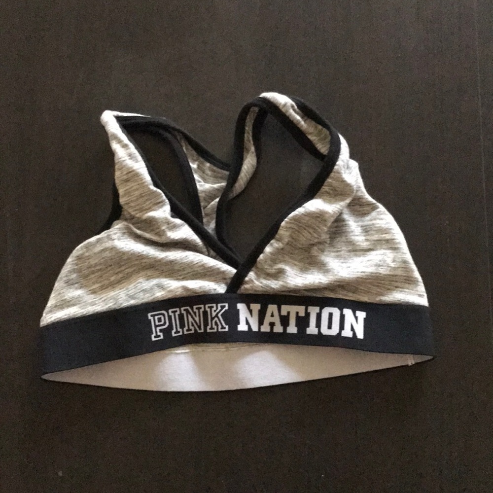 Pink sports bra